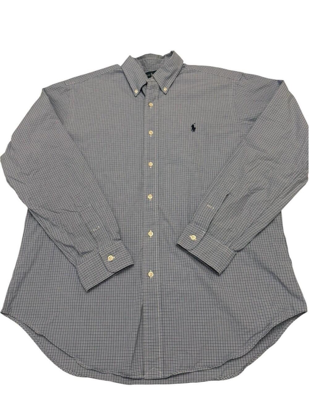 Ralph Lauren Classic Fit Men's Long Sleeve Plaid Button Down Shirt Size Large